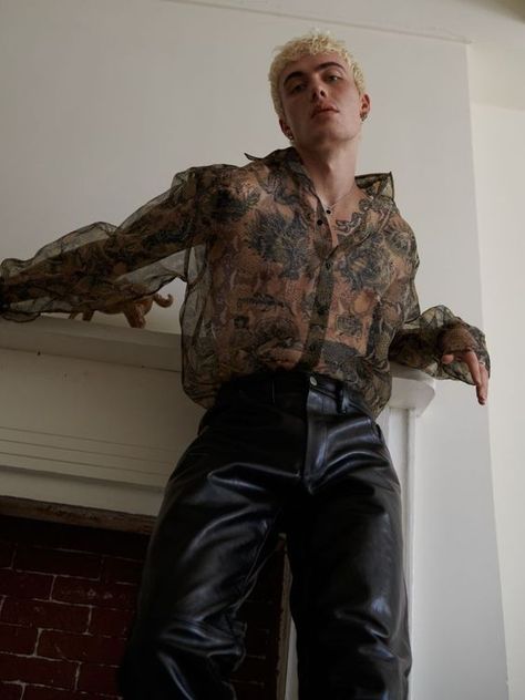 Tanner Reese, Sheer Shirts, Gender Fluid Fashion, Gala Outfit, Queer Fashion, Sheer Shirt, Creation Couture, Prom Outfits, Talent Agency