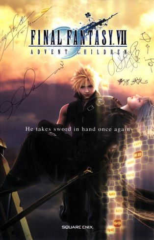 Final Fantasy VII: Advent Children Style O Poster Fantasy Movie Poster, Final Fantasy Iv, Advent Children, Final Fantasy Collection, Movie Wall Art, Fantasy Posters, Final Fantasy Art, Cloud Strife, Kid Movies