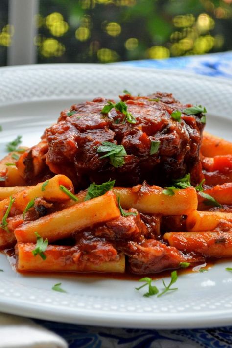 Oxtail Ragu | "I made this for our Easter Sunday dinner. This was so rich, so delicious... AND SO EASY!" #allrecipes #pasta #pastarecipes #pastainspiration #pastadinner #pastaideas #pastadinner #pastaideas Oxtail Ragu Recipe, Oxtail Ragu, Easter Sunday Dinner, Beef Oxtail, Oxtail Recipe, Ox Tail, Oxtail Recipes, Ragu Recipe, Curry Recipes Indian