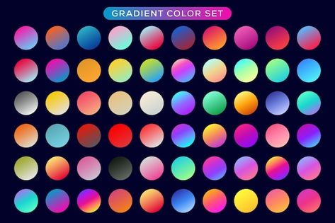 Vector big gradient color set | Premium Vector #Freepik #vector #colorful-colors #pink-purple #colorful-gradient #gradient Procreate Gradient Map, Procreate Gradient, Gradient Palette, Gradient Map, Gradient Image, Colorful Gradient, Color Gradient, Iconic Photos, Psd Files