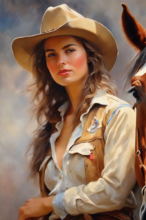 Blonde Cowgirl Art, Cowboy Hat Drawing, Western Gunslinger Art, Cowboy Women, Cowgirl Pictures, Cowboy Stuff, Western Artwork, Western Tattoos, Western Photography