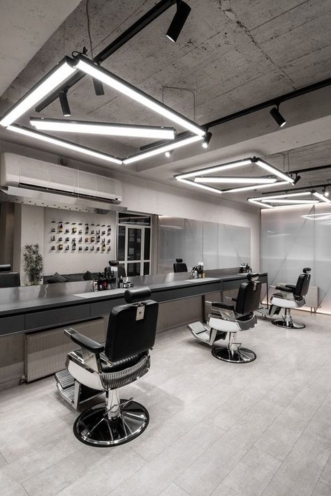 Modern Barber Shop, Barbershop Design Interior, Craft Booth Design, Barber Shop Ideas, Salon Interior Design Ideas, Haircut Salon, Barber Shop Interior, Barbershop Ideas, Chisinau Moldova