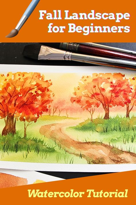 In this fall-themed watercolor class, I share a step-by-step tutorial for a beautiful, glowing nature scene. We practice wet-on-wet, wet-on-dry and other essential watercolor techniques that you can take with you to future paintings. Glowing Nature, Watercolor Landscape Tutorial, Landscape Tutorial, Watercolor Simple, Watercolor Tutorial, Watercolor Tutorials, Tips For Success, Watercolor Paintings Easy, Fall Watercolor