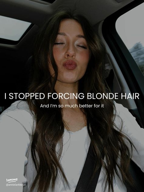 I STOPPED FORCING BLONDE HAIR | Gallery posted by Annie Sowell | Lemon8 Brunette From Blonde, Blonde From Brunette, Going Brunette, College Blonde, Going Blonde From Brunette, Rich Brunette Hair, Brassy Hair, Going Blonde, Rich Brunette