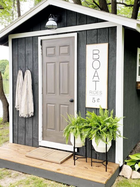 Shed Bathroom, Pool House Shed, Shed Makeover, Pool Shed, Boat Shed, Pool Bathroom, Diy Camper Remodel, Haus Am See, House Shed