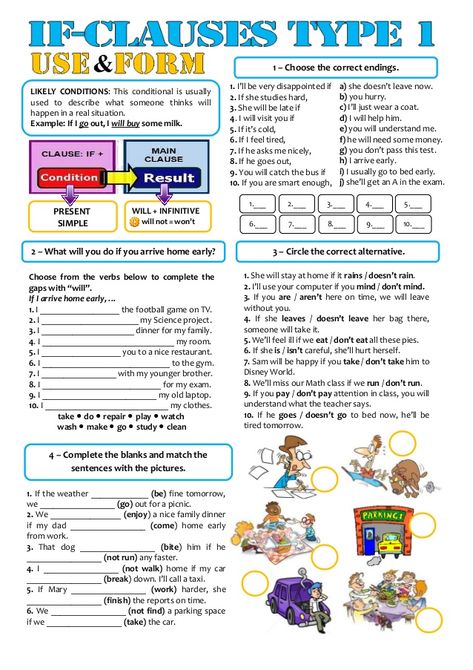 Conditionals Grammar, First Conditional, Esl Teaching Resources, English Exercises, Grammar Practice, English Activities, Grammar Lessons, School Worksheets, Esl Teaching