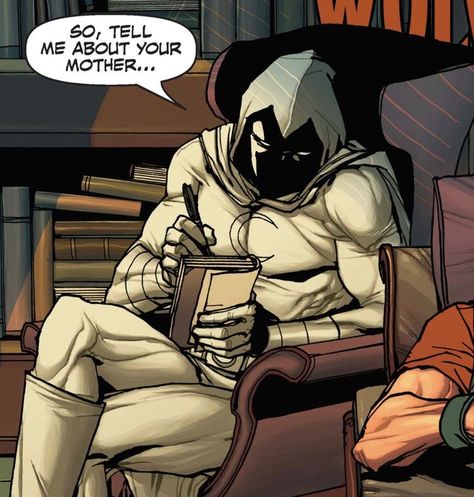 Moonknight Pfp Comic, Moonknight Icons Comics, Moon Knight And Daredevil, Moon Knight Comic Icons, Moon Knight Comic Panel, Marvel Comics Panels, Marc Spector Comic, Marvel Comic Panels, Moonknight Comic