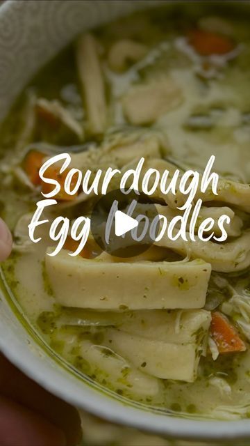 Amy Coyne | Sourdough recipes & help with your bakes | You need this easy sourdough recipe for soup season. Sourdough egg noodles make any soup special and with only 5 ingredients, they couldn’t... | Instagram Recipe For Soup, Chicken Noodle Soup Recipe Homemade, Recipe Using Sourdough Starter, Sourdough Starter Discard Recipe, Starter Recipe, Sourdough Sandwich, Discard Recipes, Sourdough Starter Recipe, Sourdough Discard