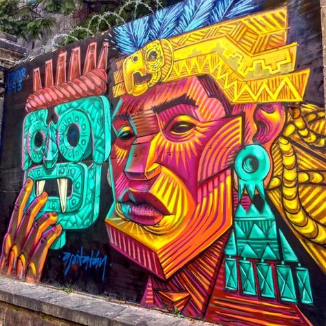 <em>Meeting of Styles</em> in Mexico City: Apitatan, Diego Zelaya, Musa71, Cyfione, Main Rodriguez, YuzuRabia, Astro and Shane Hello Graffiti Images, Wall Street Art, Arte Doodle, Best Graffiti, Street Mural, Best Street Art, 3d Street Art, Amazing Street Art, Graffiti Murals