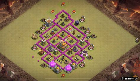 [Town Hall 7] TH7 War/Trophy base #7D08B896 [With Link] [11-2023] - Trophy Base - Clash of Clans | Clasher.us Trophy Base, Let Me In, Clash Of Clans, Town Hall