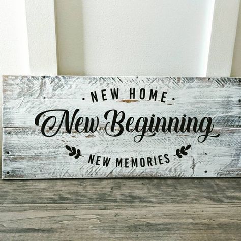 Memories Painting, Joanna Gaines Paint Colors, Pallet Furniture Designs, Reclaimed Wood Signs, Reclaimed Pallets, New Memories, Pallet Decor, Moving Gifts, Reclaimed Pallet Wood