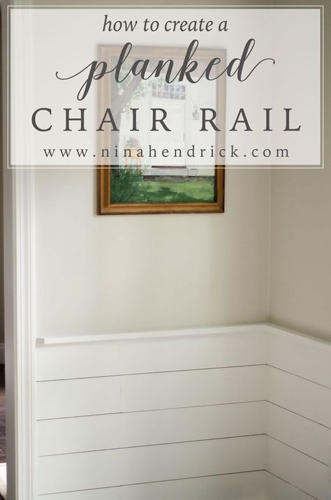 Diy Plank Wall, Shiplap Wall Diy, Diy Shiplap, Chair Exercises, Plank Walls, Chair Rail, Up House, Diy Remodel, Ship Lap Walls