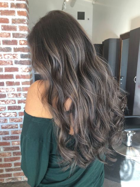 2024 Brown Hair Trends, Ash Brown Hair Dark, Smoky Highlights, Ashy Babylights On Dark Hair, Lighter Brown Hair, Brown Hair Trends, Brown Hair Inspiration, Dark Brunette Hair, Brown Hair Looks