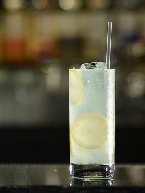 Elderflower Tom Collins | The Alchemist Collins Cocktail, Collins Glass, Gin Lemon, Rosewood Hotel, Tom Collins, Healthy Lifestyle Quotes, The Alchemist, Soda Water, Cocktail Shaker