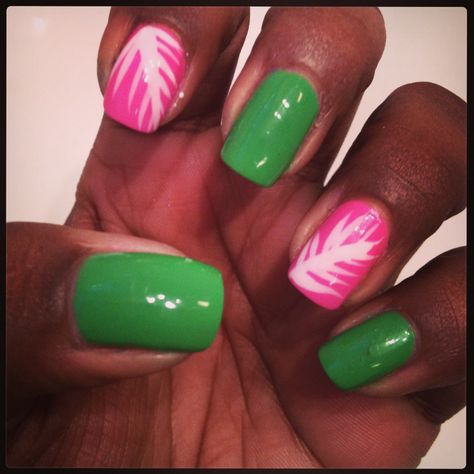 Pink and green! Skee Wee, Simple Colors, Green Nails, Spring Colors, Makeup Nails, Pink And Green, Manicure, Nails, Makeup