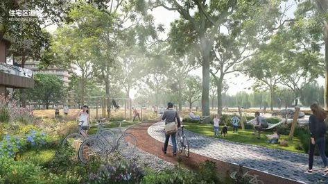 Architectural Trees, Landscape Architecture Park, Landscape Architecture Plan, Children Park, Park Landscape, Architecture Building Design, Landscape Plan, Urban Park, Parking Design