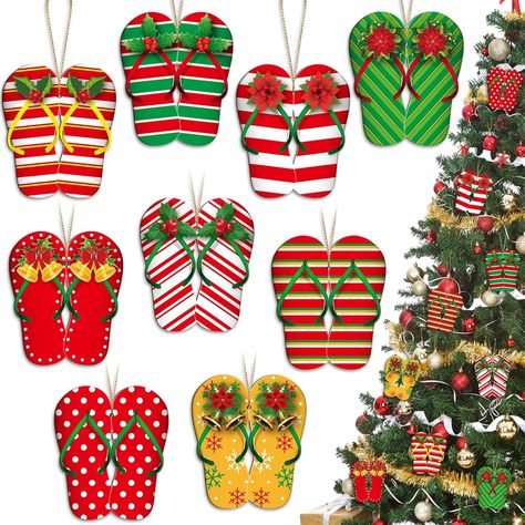 Wenqik 36 Pcs Christmas Slippers Ornament Hawaiian Beach Christmas Ornaments Tropical Coastal Wooden Ornaments for Christmas Tree Decorative Hanging Ornaments : Amazon.ca: Home Hawaiian Ornaments Diy, Hawaiian Christmas Ornaments, Tropical Christmas Decorations, Beach Christmas Decorations, Beach Christmas Ornaments, Ornaments For Christmas Tree, Christmas Slippers, Hawaiian Christmas, Ornaments For Christmas