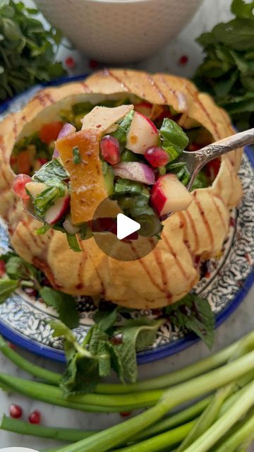 Fattoush Salad, Fried Bread, Sydney Restaurants, Bread Bowl, Deep Fry, Fry Bread, Bread Bowls, Hot Oil, A Restaurant