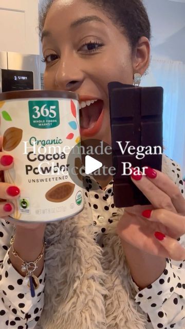 Charmaine on Instagram: "DIY Vegan Dark Chocolate 🍫⬇️
.
.
.
.
.
* 1/2 cup melted coconut oil 
* 1/2 cup 100% unsweetened cocoa powder 
* 2-4 tablespoons Agave 
* Chopped nuts of choice (I chose almonds) (optional) 
* 1 Tbsp shredded coconut (optional)
* 1 teaspoon pure vanilla extract (optional) 
* pinch of Kosher salt 
.
.
Melt coconut oil and mix in all other ingredients
Freeze mixture in a chocolate mold for up 1 hour (Chocolate mold linked on my amazon storefront, link in bio) 
Store in Freezer and enjoy
.
.
.
.
.
#diyfood #homemadechocolate #veganchocolate #healthydessert #darkchocolate #foodreels #shapesquad #tastemademedoit #whstrong #healthyfoodshare #buzzfeedtasty #thefeedfeed #balancedbites #balanceddiet #wellness #blackwellness #wellnesslifestyle #wellnesslife #diyfoodie #healt Unsweetened Cocoa Powder, Buzzfeed Tasty, Vegan Dark Chocolate, Pure Vanilla, Instagram Diy, Amazon Storefront, Shredded Coconut, Unsweetened Cocoa, Homemade Chocolate