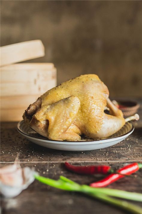 Chinese Steamed Chicken, Whole Chicken Recipes, Steamed Chicken, Steam Cooking, Chinese Chicken, Stuffed Whole Chicken, Whole Chicken, Easy Chicken Recipes, Easy Chicken