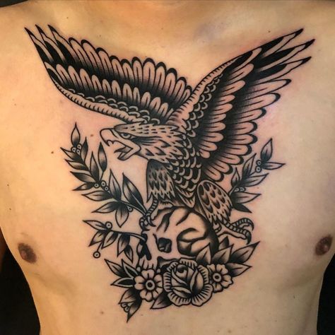 Eagle Flower Tattoo, Floral Eagle Tattoo, Eagle And Flower Tattoo, Eagle With Flowers Tattoo, Eagle Rose Tattoo, Eagle Tattoo For Women Feminine, Traditional Eagle With Flowers Tattoo, Eagle Tattoo For Women, Snake And Eagle Traditional Tattoo