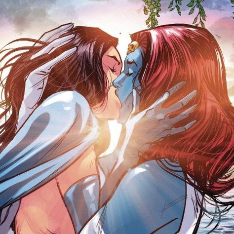 Mystique Comic Icons, Mystique And Nightcrawler, Irene Adler Marvel, Mystique And Destiny Fanart, Destiny Xmen, Mystique And Destiny, Mystique Comic, Mystique Xmen, Mystique Art