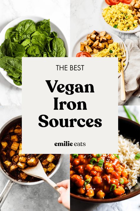 There are plenty of vegan foods high in iron, but are you getting enough? This is your guide to vegan iron sources you should be including in your diet Vegan Food High In Iron, High Iron Vegan Foods, Iron Rich Vegan Meals, High Iron Vegan Meals, Foods That Have Iron, Vegan Iron Sources, Iron Sources, Vegan Iron, Food Guilt