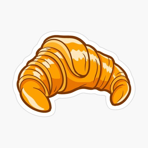 Get my art printed on awesome products. Support me at Redbubble #RBandME: https://www.redbubble.com/i/sticker/croissant-by-Zer007/154092142.EJUG5?asc=u Croissant Cartoon, Stickers Argentina, Dibujo Simple, Sticker Cartoon, Cartoon Illustration, My Art, Awesome Products, Birthday Cake, Art Prints