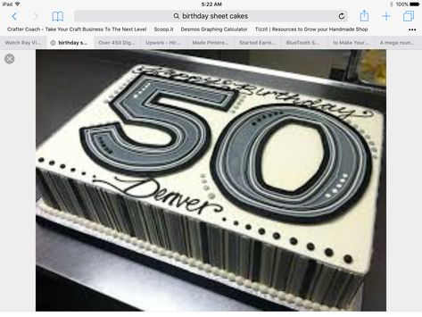 50th Birthday Sheet Cake, 50th Birthday Cakes For Men, Birthday Sheet Cake, White Flower Cake, White Flower Cake Shoppe, Cake Sheet, Cake Design For Men, Cake Designs For Girl, 50th Birthday Quotes