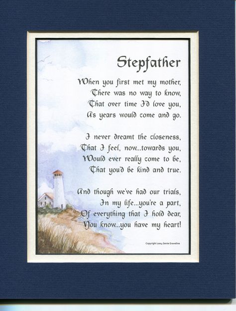 Gifts for stepdad Gifts for stepfathers Fathers Day gifts Christmas gifts for stepfather step father Poems Step Father Quotes, Gifts For Stepdad, Stepdad Gifts, Father Poems, Dad Poems, Beautiful Poems, Bonus Dad Gifts, I Love My Hubby, Diy Gifts For Dad