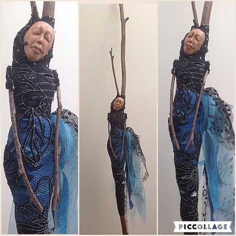 Cloth Sculpture, Stick Dolls, Driftwood Sticks, Beaded Dolls, African Doll, Witch Dolls, Spirit Sticks, Spirit Art Dolls, Assemblage Art Dolls