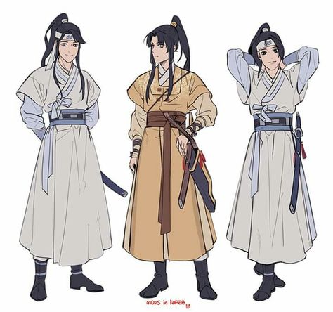 Lan Jingyi, Lan Sizhui, Japanese Clothing, Mode Kimono, Mo Dao Zu Shi, Korean Traditional, Chinese Clothing, Drawing Clothes, Character Outfits