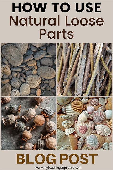 Literacy Loose Parts, Reggio Inspired Homeschool, Natural Loose Parts Play, Loose Parts Construction, Reggio Invitation To Play, Reggio Loose Parts Ideas, Reggio Outside Activities, Natural Loose Parts Preschool, Nature Loose Parts Play