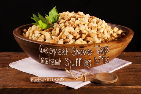 Copycat Stovetop Stuffing, Stuffing Mix Recipes, Stovetop Stuffing, Stove Top Stuffing Mix, Turned Bowls, Homemade Dry Mixes, Homemade Stuffing, Homemade Pantry, Quick Side Dishes