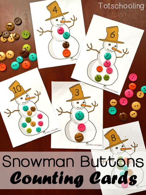 Free Snowman Counting Cards Free Printable. Toddler and preschool activity to learn numbers and counting 1-12. Free Winter Printables, Winter Printables Free, Winter Printables, Snowmen Activities, Winter Activities Preschool, Printable Snowman, Kids Printables, Winter Classroom, Winter Kindergarten