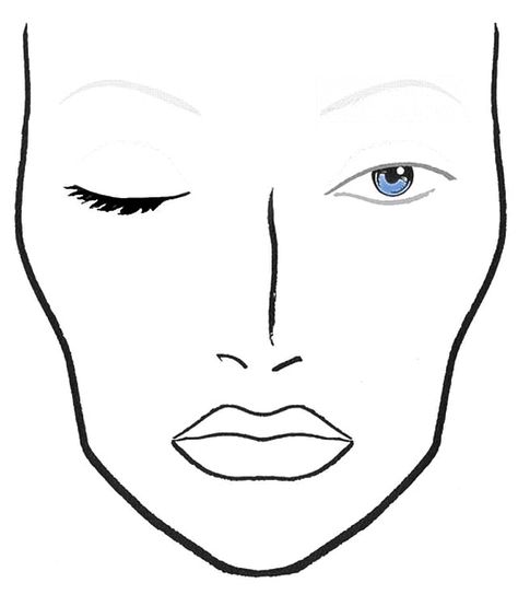 Fashion Illustration Makeup, Mac Face Charts, Fashion Illustration Face, Makeup Charts, Face Charts, Makeup Drawing, Face Template, Makeup Face Charts, Makeup Hacks Beauty Secrets