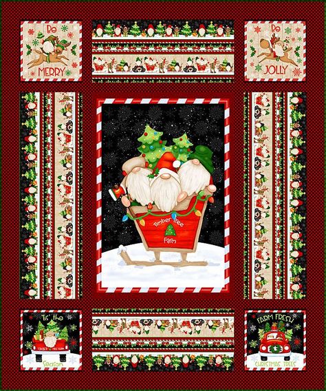 This free quilt pattern features festive gnomes in their Christmas best! Panel Quilt Patterns, Panel Quilts, Free Quilting, Quilt Patterns Free, Christmas Gnome, Holiday Celebration, Quilt Pattern, Quilt Patterns, Holiday Decor