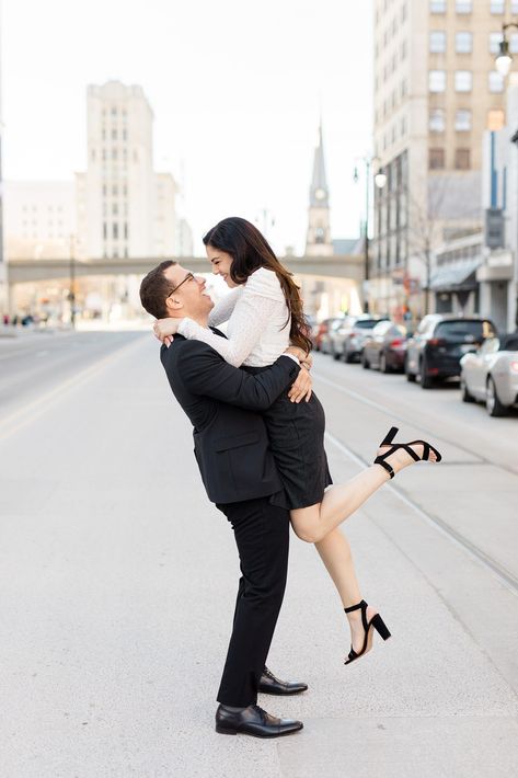 Detroit Engagement Photos, Wayne State University, Wayne State, Downtown Detroit, Detroit Institute Of Arts, Michigan Wedding Photographer, Late Winter, Real Couples, Michigan Wedding