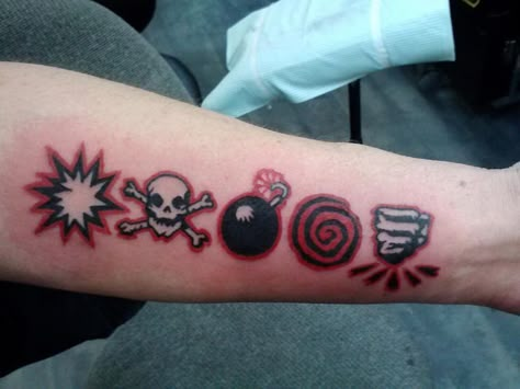 Kmfdm Tattoo, Symbols Tattoo, Scene Tattoo, Funky Tattoos, Sick Tattoo, Tattoo Symbols, Dream Tattoos, Symbolic Tattoos, Body Modifications