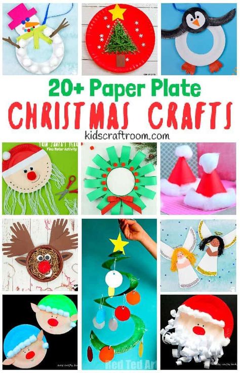 Have fun with wonderful Paper Plate Christmas Crafts. With over 20 great Christmas craft ideas to choose they're a great way to enjoy kids crafts all through the holidays. Paper plate crafts are such fun! #kidscraftroom #christmascrafts #paperplatecrafts #paperplates #kidscrafts