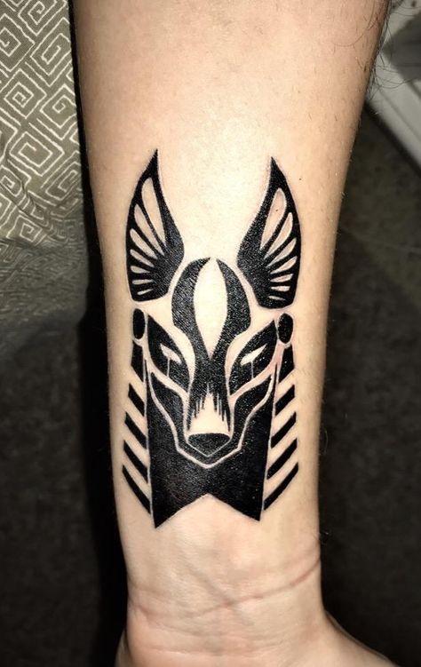 Continuing with my Egyptian symbolism theme with this Anubis piece #tattoos #tattoo #beauty Egyptian Protection Tattoo, Anubis Symbol Tattoo, Sphinx Tattoo Egyptian, Simple Egyptian Tattoo, Anubis Tattoo Egyptian Mythology, Anubis Drawing Tattoo, Egyptian Forearm Tattoo, Anubis Tattoo Men Ideas, Anubis And Horus Tattoo