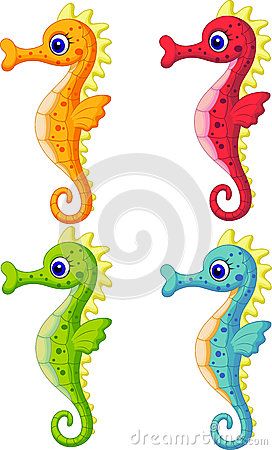 Sea Horse Cartoon, Cartoon Sea Animals, Horse Cartoon, Seahorse Art, Underwater Theme, Cartoon Monkey, Simple Artwork, Seashell Painting, Cartoon Fish