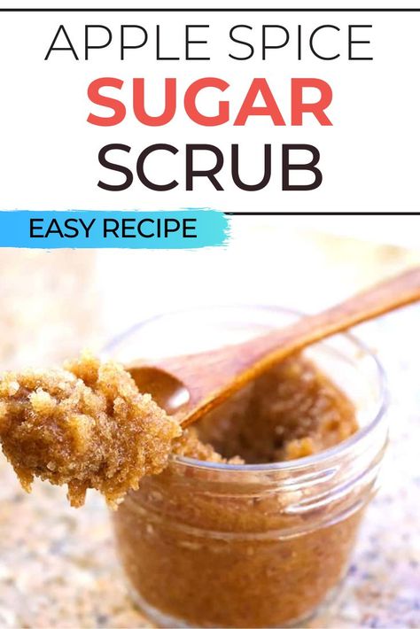 A homemade body sugar scrub that embodies the aroma of fall – you’re guaranteed to love this Apple Spice Sugar Scrub! Fall Sugar Scrub, Diy Apple Cider, Sugar Scrub Homemade Recipe, Body Sugar Scrub, Diy Scrubs, Scrub Homemade, Diy Body Scrub Recipes, Homemade Skincare, Diy Apple