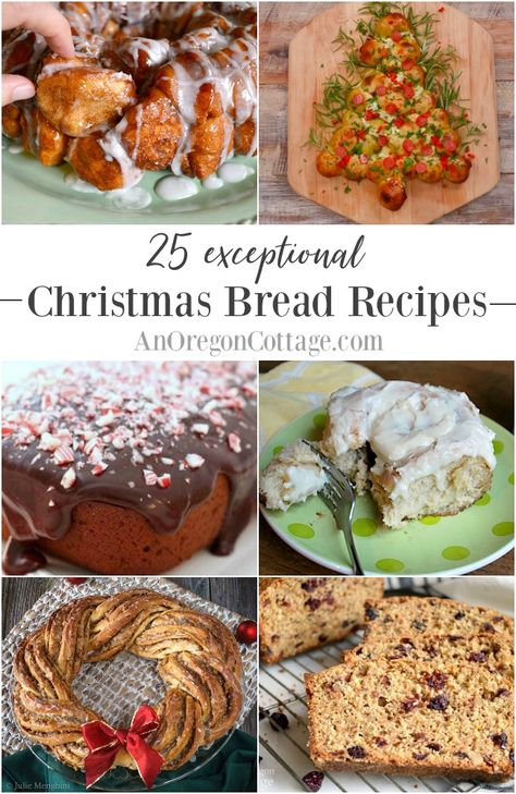 25 Exceptional Christmas Bread Recipes - An Oregon Cottage Holiday Bread Recipes, Christmas Bread Recipes, Festive Bread, Bread Gifts, Recipes For The Holidays, Savory Breads, Holiday Bread, Christmas Bread, Xmas Dinner