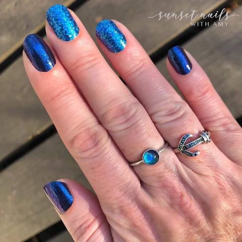 Blue In Peru, Dallas Darling, Color Street, Chill Out Collection, Mixed Mani, Blue Nails, Duochrome, Color Shifting, DIY Nails Blue Color Street Combos, Mixed Manicure, Color Street Mixed Mani, Nail Combos, Side Salads, Chill Out, Mani Ideas, Nail Color Combos, Mixed Mani