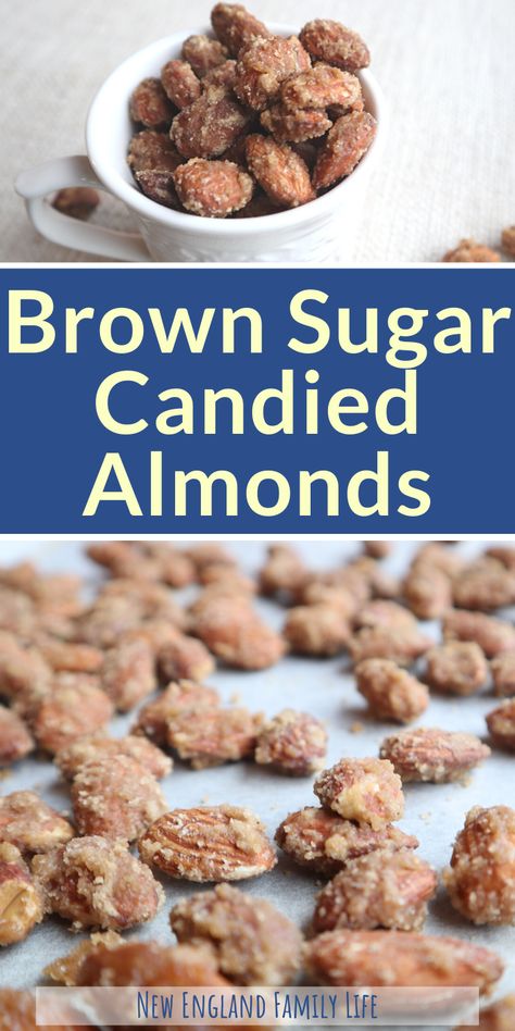 Candied Almonds Recipe Crockpot, Crock Pot Candied Almonds, Sweet Almond Recipes, Caramelized Almonds Recipes, Sugar Nuts Candied, Sweet Almonds Recipe, Air Fryer Candied Almonds, Candy With Almonds, Easy Almond Recipes