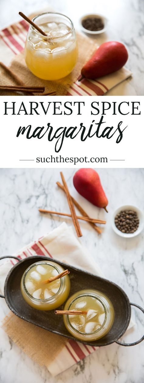 Hands down, this Harvest Spice margarita is my absolute favorite fall cocktail recipe. It brings together the flavors of warm baking spices with crisp pear and makes for the perfect sipping cocktail all season long. Harvest Margarita, Pear Margarita Recipe, Pear Margarita, Margarita Party, Baking Spices, Coctails Recipes, Fall Cocktails Recipes, Fall Cocktail, Seasonal Cocktail