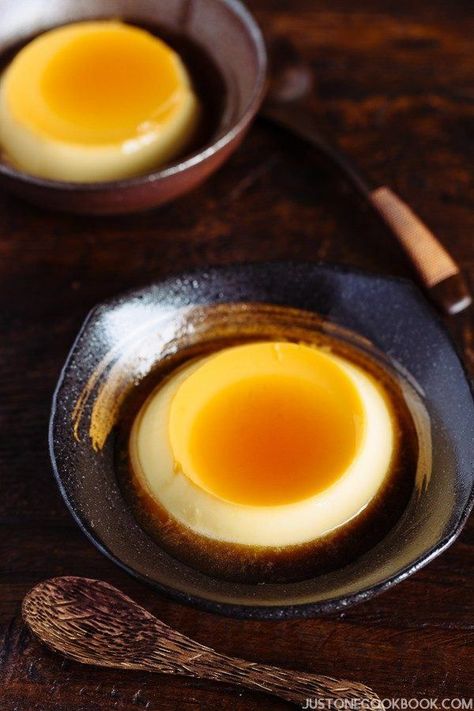 Japanese Pudding (Purin プリン) ｜ Easy Japanese Recipes at JustOneCookbook.comプリン) ｜ Easy Japanese Recipes at JustOneCookbook.com Kitchen Doodles, Custard Pudding Recipe, Japanese Pudding, Hatoful Boyfriend, Cultural Foods, Japanese Dessert Recipes, Dessert Soup, Just One Cookbook, Asian Dessert