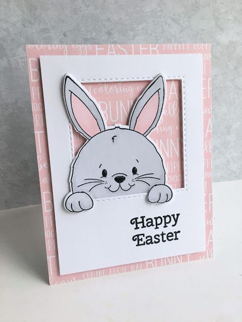 Happy Easter Bunny Kids Easter Cards, Diy Easter Cards, Easter Bunny Cards, Easter Cards Handmade, Happy Easter Card, Happy Easter Bunny, Easter Greeting Cards, Easter Projects, Cute Card