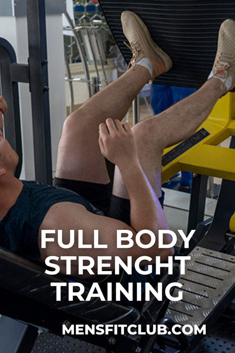 A person performing a full-body strength training workout in a well-lit home gym. They are engaged in a series of exercises including squats, lunges, and deadlifts using a set of dumbbells and a barbell. The person has a strong, determined expression, wearing comfortable workout clothes, with good posture and form. The background features fitness equipment like a bench, resistance bands, and a motivational poster on the wall. The overall scene is energetic, encouraging, and emphasizes the import Strength Training For Men, Full Body Workout For Men, Best Hamstring Exercises, Full Body Strength Training Workout, Full Body Strength Training, Strenght Training, Strength Training Guide, Strength Training Exercises, Benefits Of Strength Training